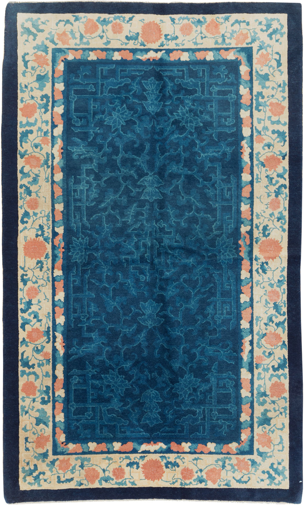 Vintage Chinese Art Deco Accent Rug, No.30354 - Galerie Shabab