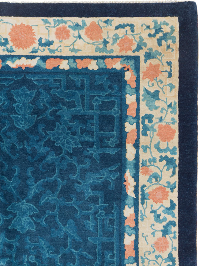 Vintage Chinese Art Deco Accent Rug, No.30354 - Galerie Shabab