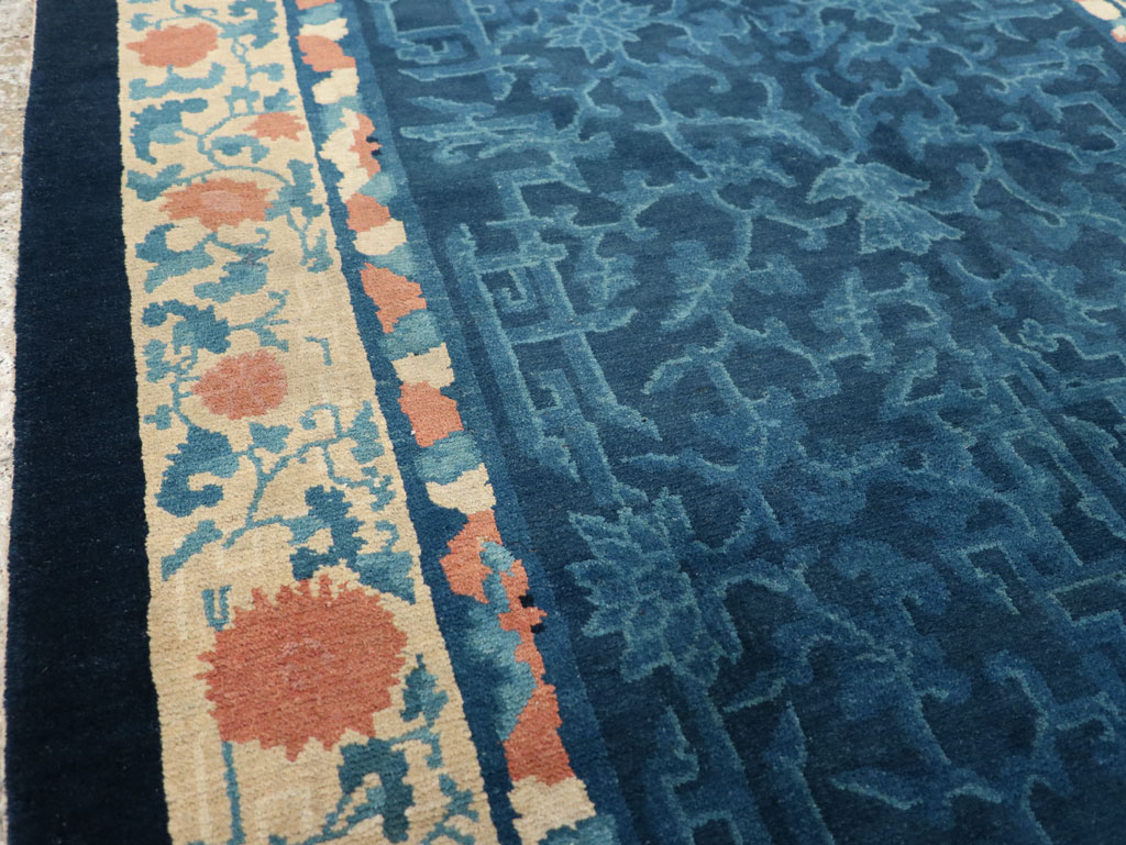 Vintage Chinese Art Deco Accent Rug, No.30354 - Galerie Shabab