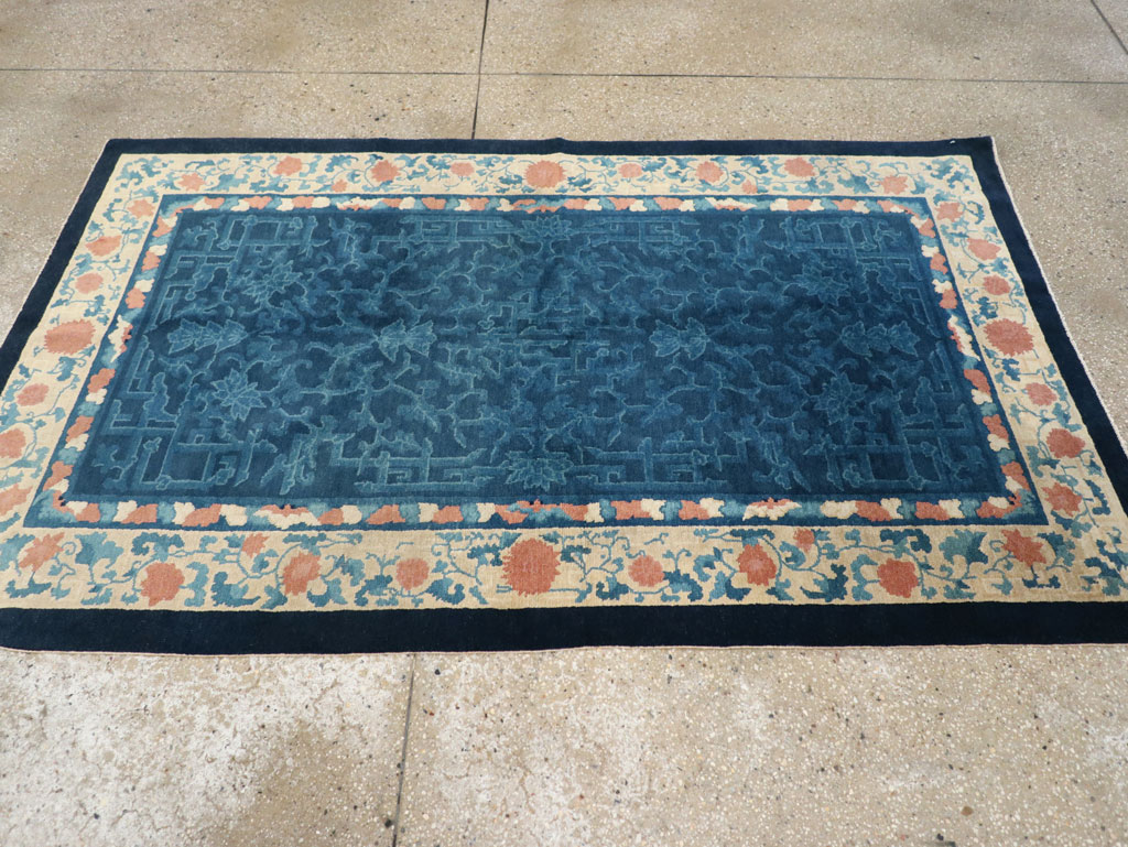 Vintage Chinese Art Deco Accent Rug, No.30354 - Galerie Shabab