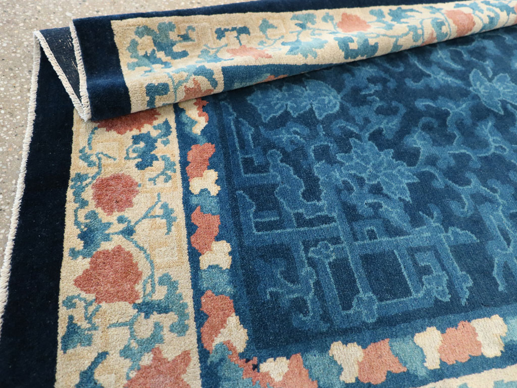 Vintage Chinese Art Deco Accent Rug, No.30354 - Galerie Shabab