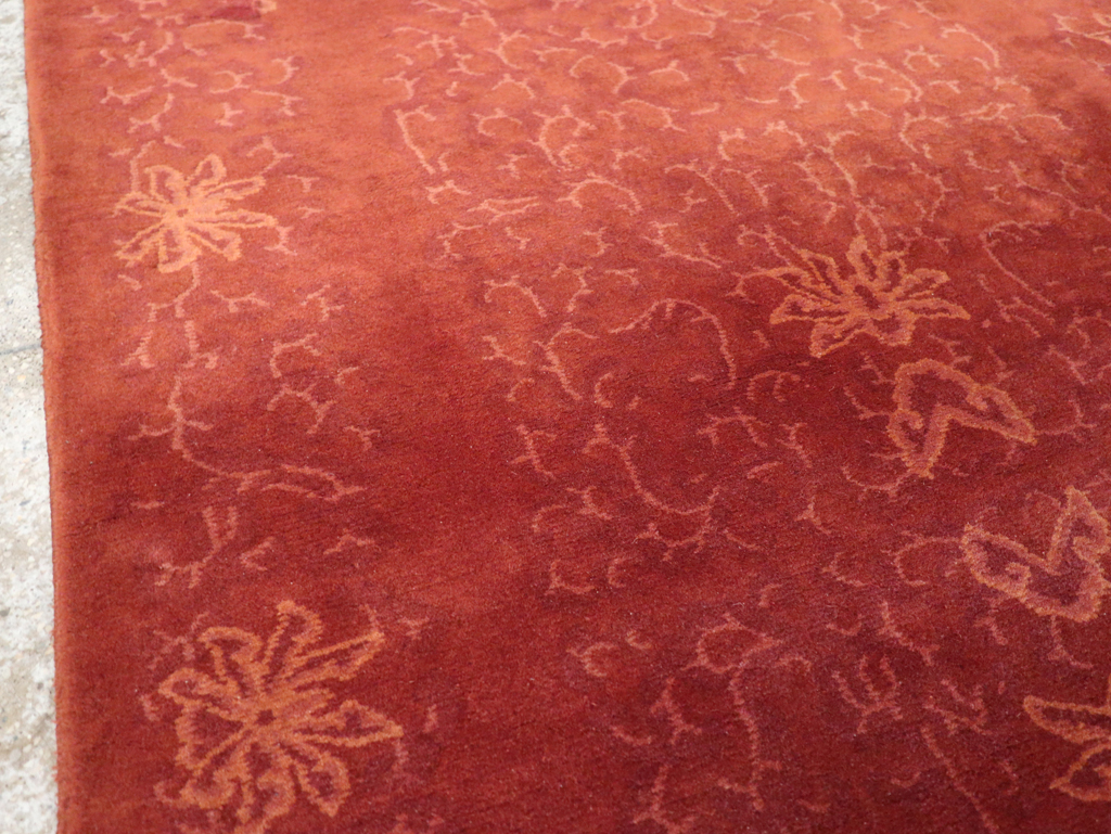 Vintage Chinese Art Deco Accent Rug, No.30359 - Galerie Shabab