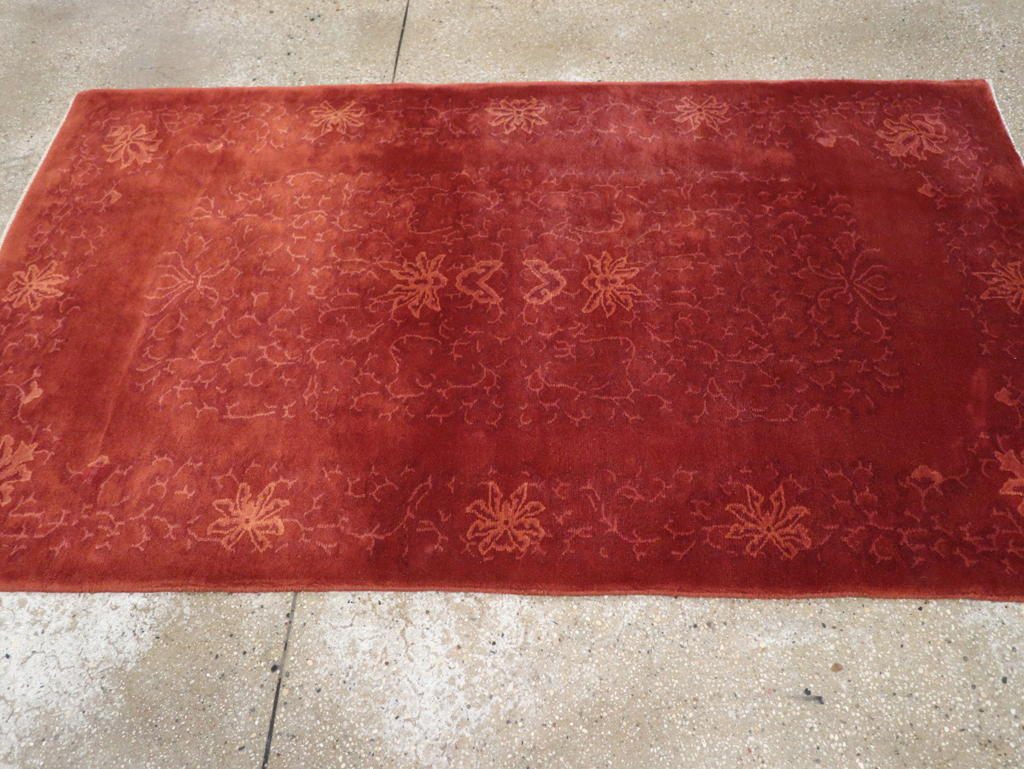 Vintage Chinese Art Deco Accent Rug, No.30359 - Galerie Shabab