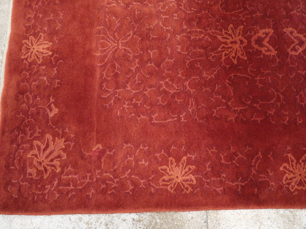 Vintage Chinese Art Deco Accent Rug, No.30359 - Galerie Shabab