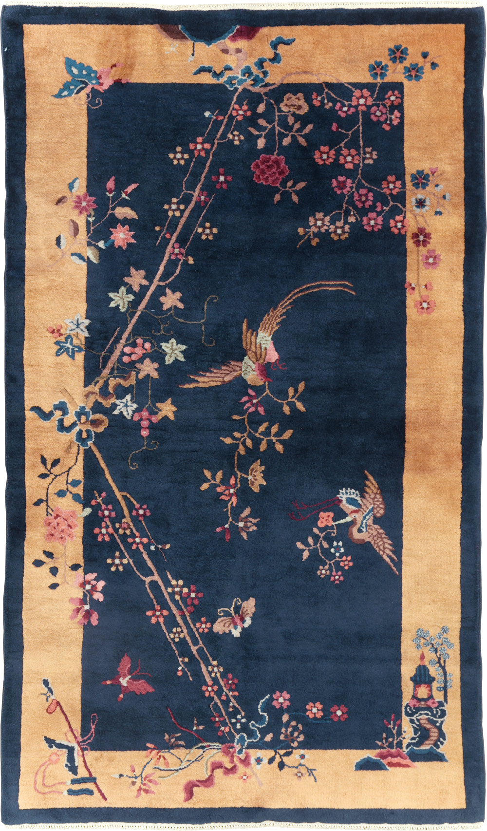 Mid-20th Century Handmade Chinese Art Deco Rug, No.30370 - Galerie Shabab