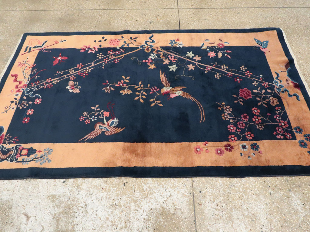 Mid-20th Century Handmade Chinese Art Deco Rug, No.30370 - Galerie Shabab