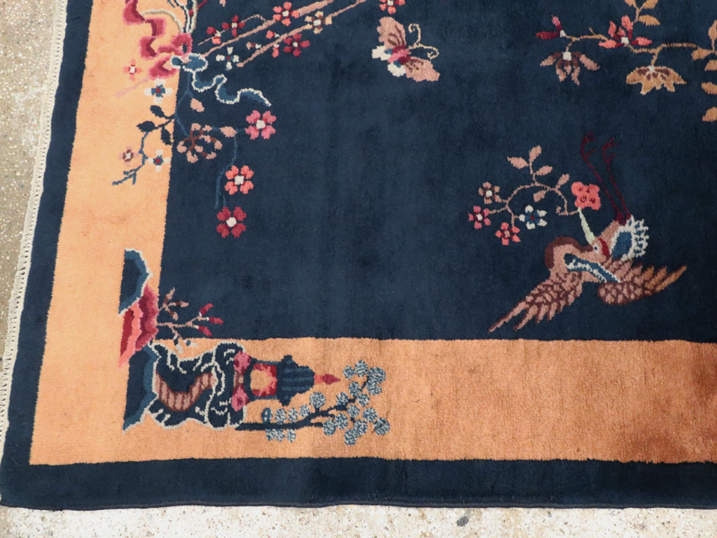 Mid-20th Century Handmade Chinese Art Deco Rug, No.30370 - Galerie Shabab