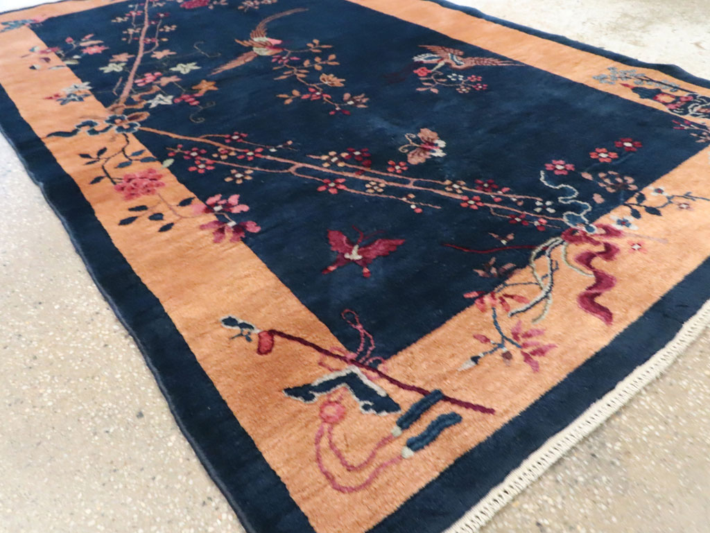 Mid-20th Century Handmade Chinese Art Deco Rug, No.30370 - Galerie Shabab