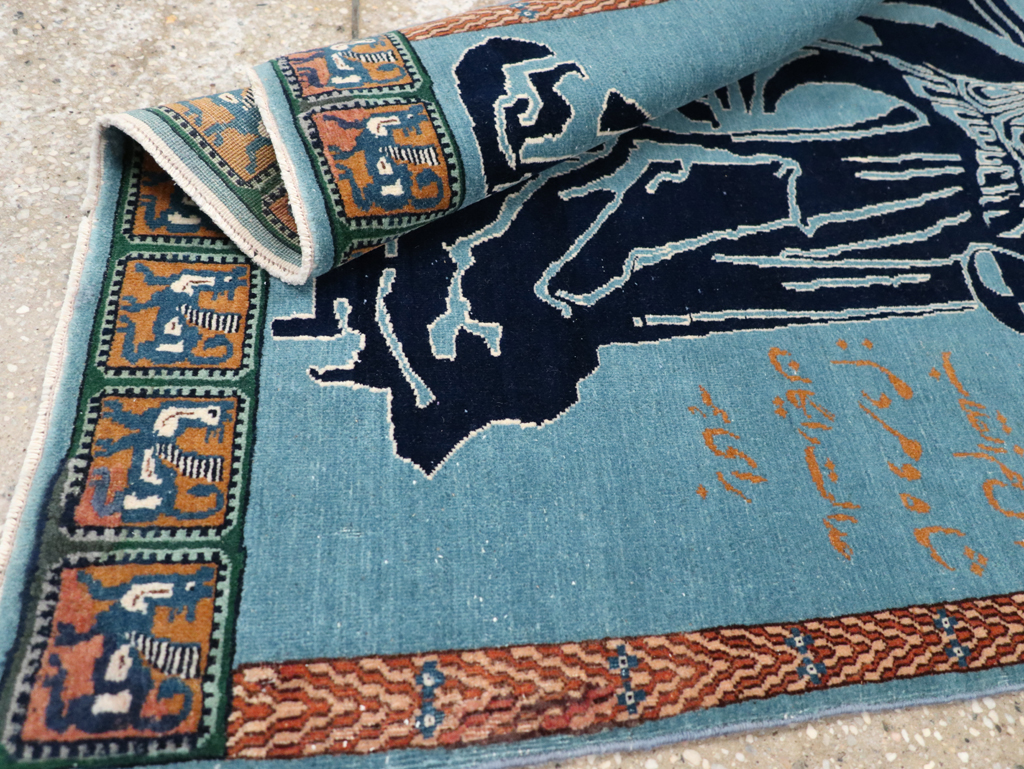 Vintage Persian Pictorial Tabriz Rug (Pair: 1 of 2), No.30378 - Galerie Shabab