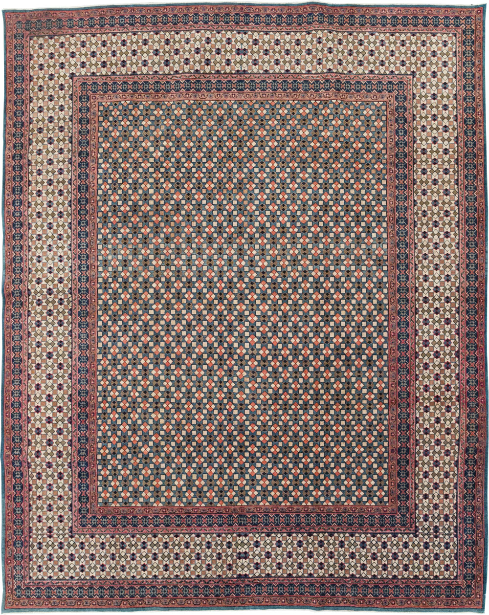 Vintage Persian Art Deco Style Tabriz Room Size Carpet, No.30380 - Galerie Shabab