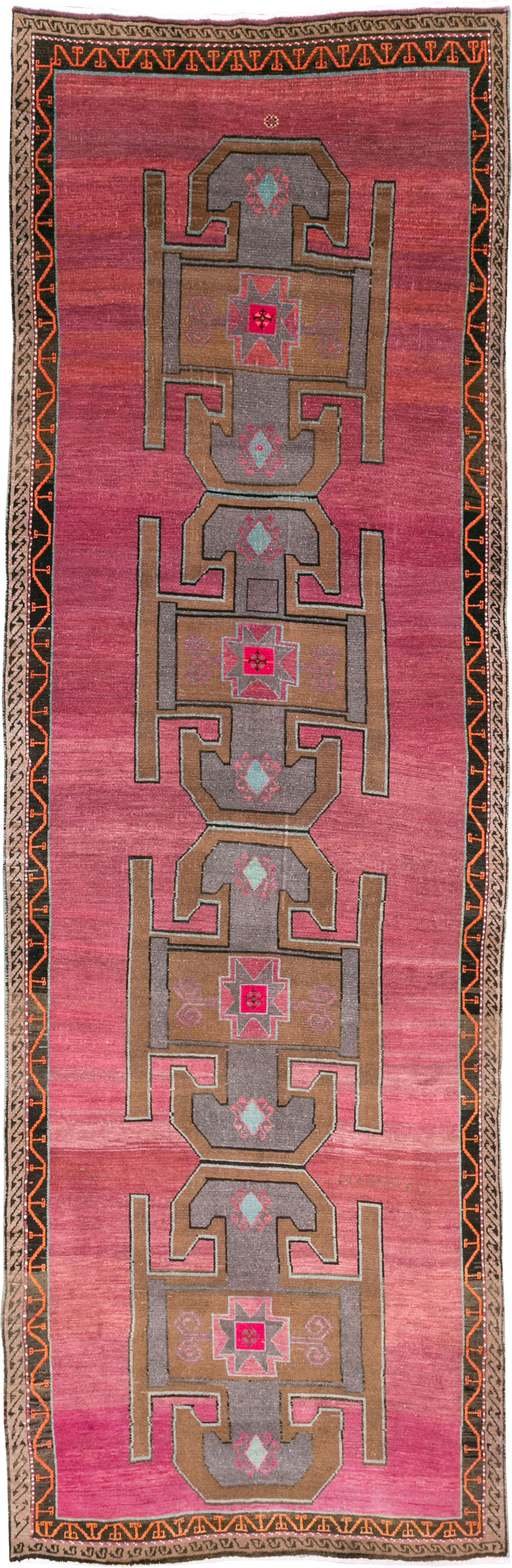 Vintage Mid-Century Anatolian Wide Gallery Runner, No.30389 - Galerie Shabab