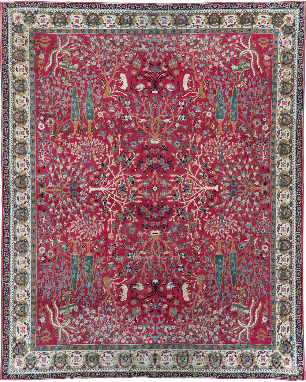 Vintage Indian Lahore Room Size Carpet, No.30396 - Galerie Shabab