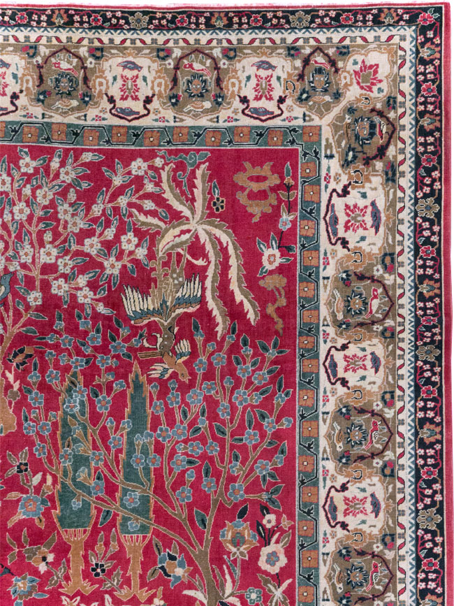 Vintage Indian Lahore Room Size Carpet, No.30396 - Galerie Shabab