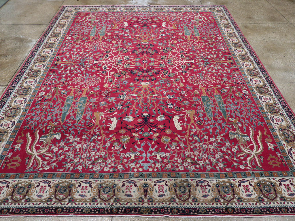 Vintage Indian Lahore Room Size Carpet, No.30396 - Galerie Shabab