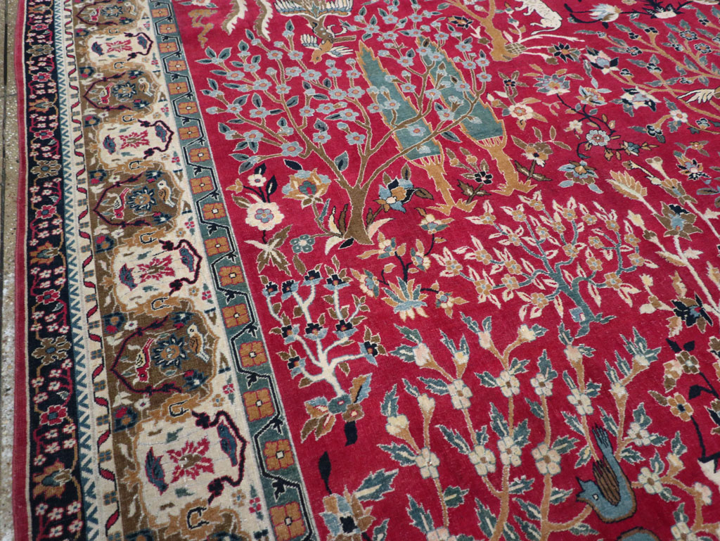 Vintage Indian Lahore Room Size Carpet, No.30396 - Galerie Shabab