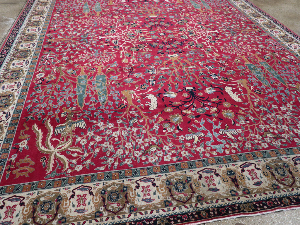 Vintage Indian Lahore Room Size Carpet, No.30396 - Galerie Shabab