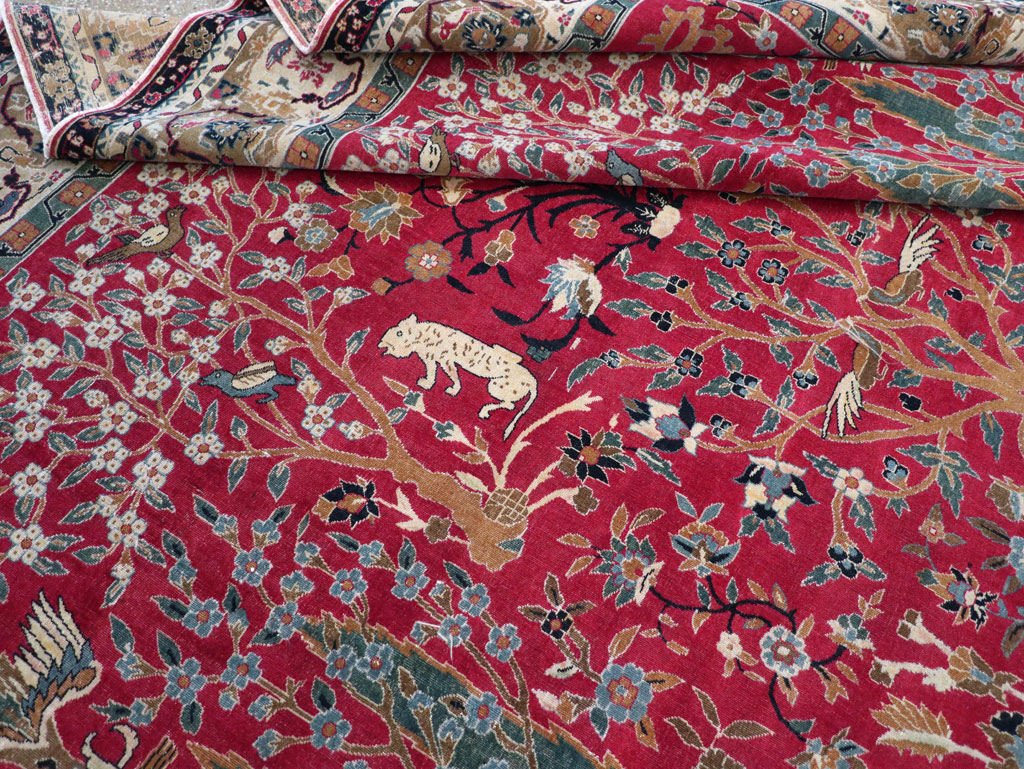 Vintage Indian Lahore Room Size Carpet, No.30396 - Galerie Shabab