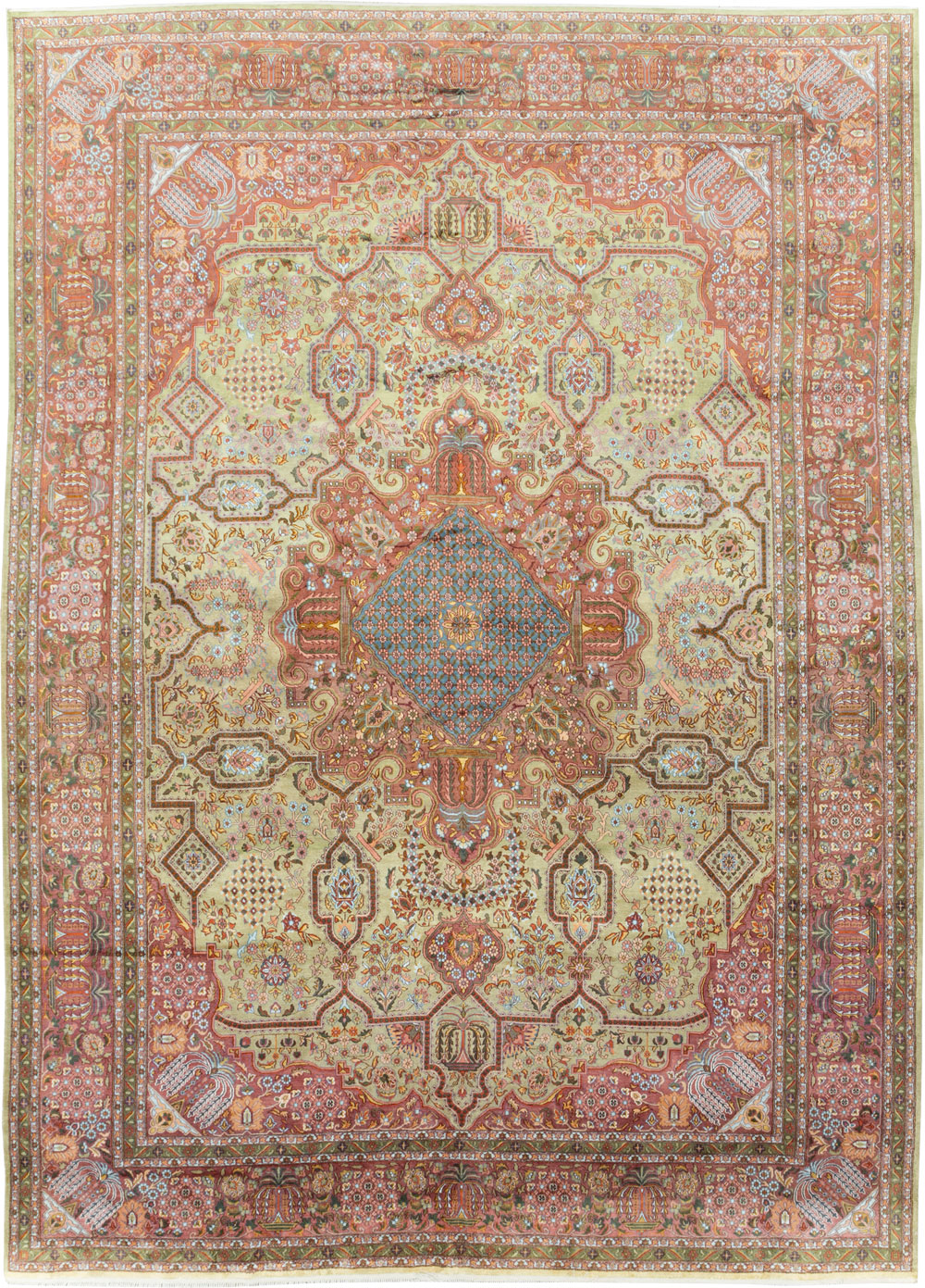 Vintage Persian Silk Kashan, No.30411 - Galerie Shabab