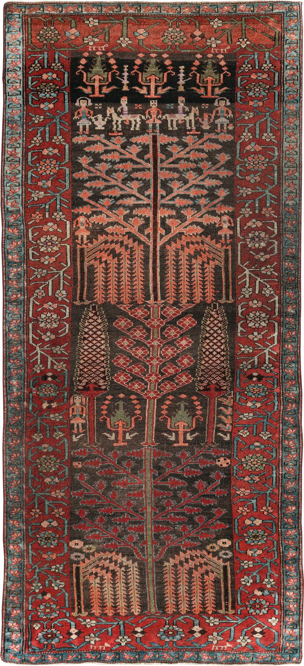 Antique Persian Kurd Throw Rug, No.30416 - Galerie Shabab