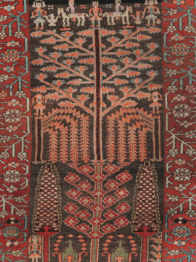 Antique Persian Kurd Throw Rug, No.30416 - Galerie Shabab