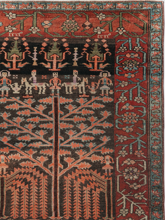 Antique Persian Kurd Throw Rug, No.30416 - Galerie Shabab