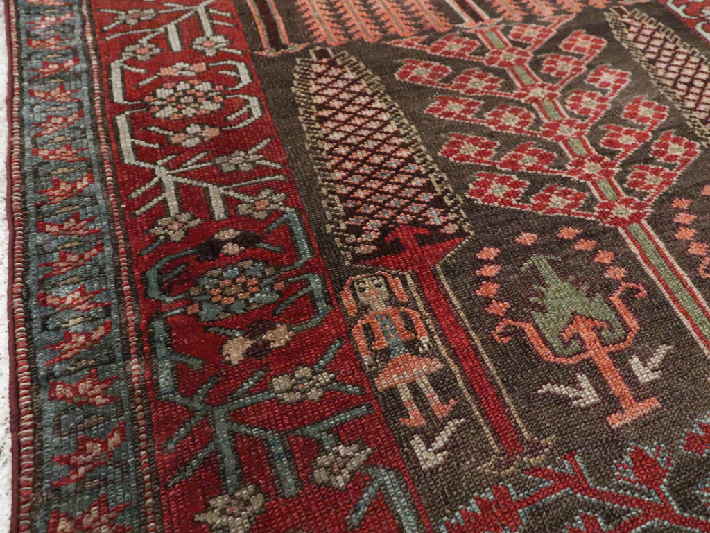 Antique Persian Kurd Throw Rug, No.30416 - Galerie Shabab