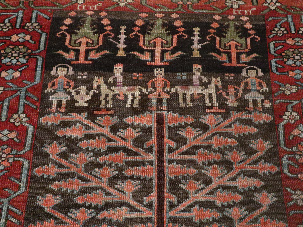 Antique Persian Kurd Throw Rug, No.30416 - Galerie Shabab