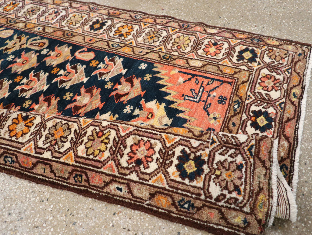Antique Persian Hamadan Pictorial Runner, No.30426 - Galerie Shabab
