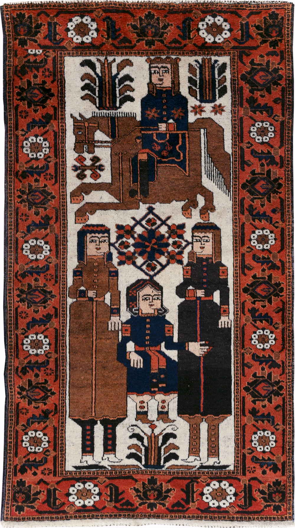 Vintage Pictorial Bakhtiari Rug, No.30427 - Galerie Shabab