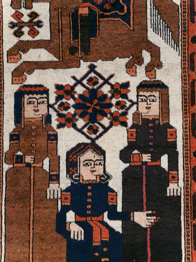 Vintage Pictorial Bakhtiari Rug, No.30427 - Galerie Shabab