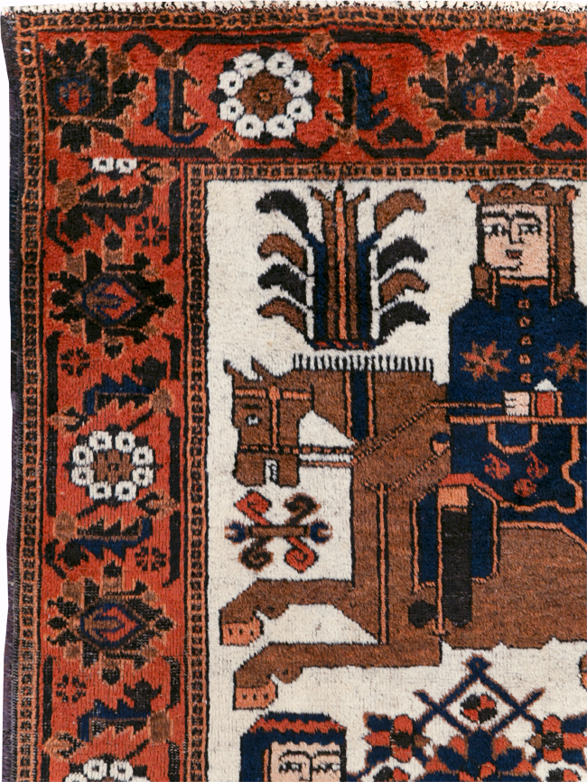 Vintage Pictorial Bakhtiari Rug, No.30427 - Galerie Shabab