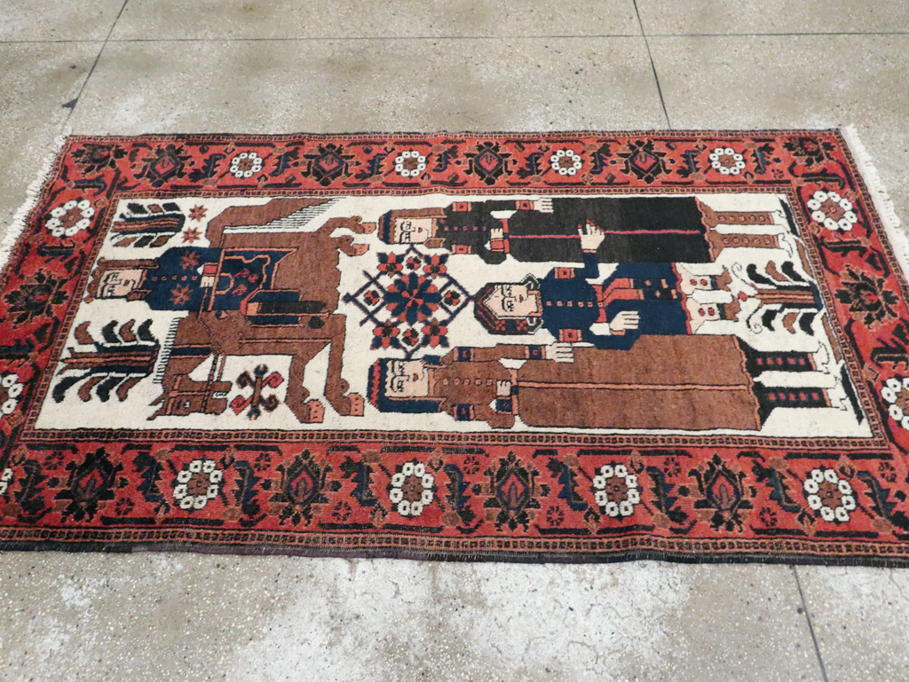 Vintage Pictorial Bakhtiari Rug, No.30427 - Galerie Shabab