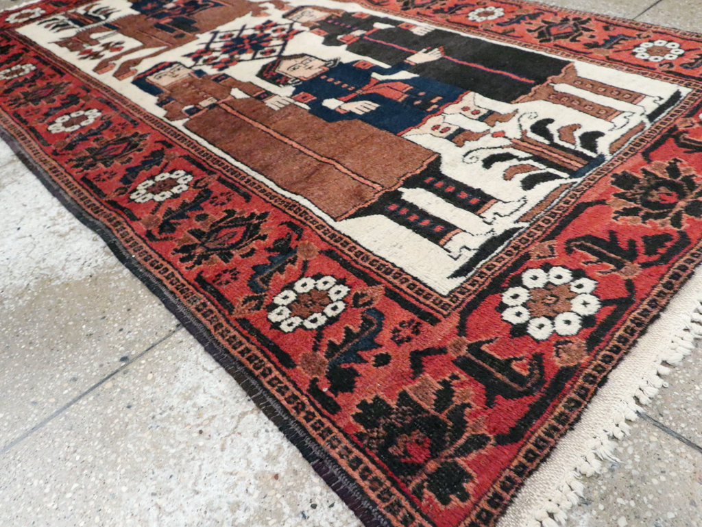 Vintage Pictorial Bakhtiari Rug, No.30427 - Galerie Shabab
