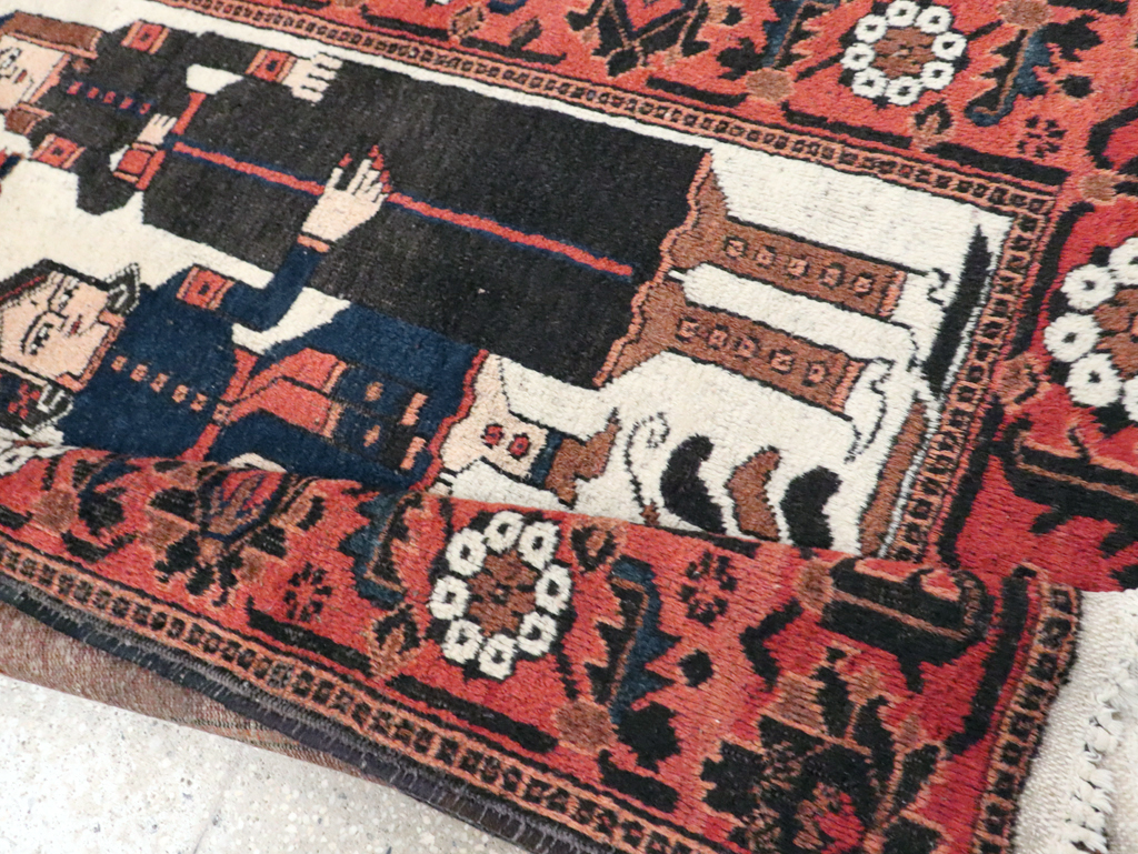 Vintage Pictorial Bakhtiari Rug, No.30427 - Galerie Shabab