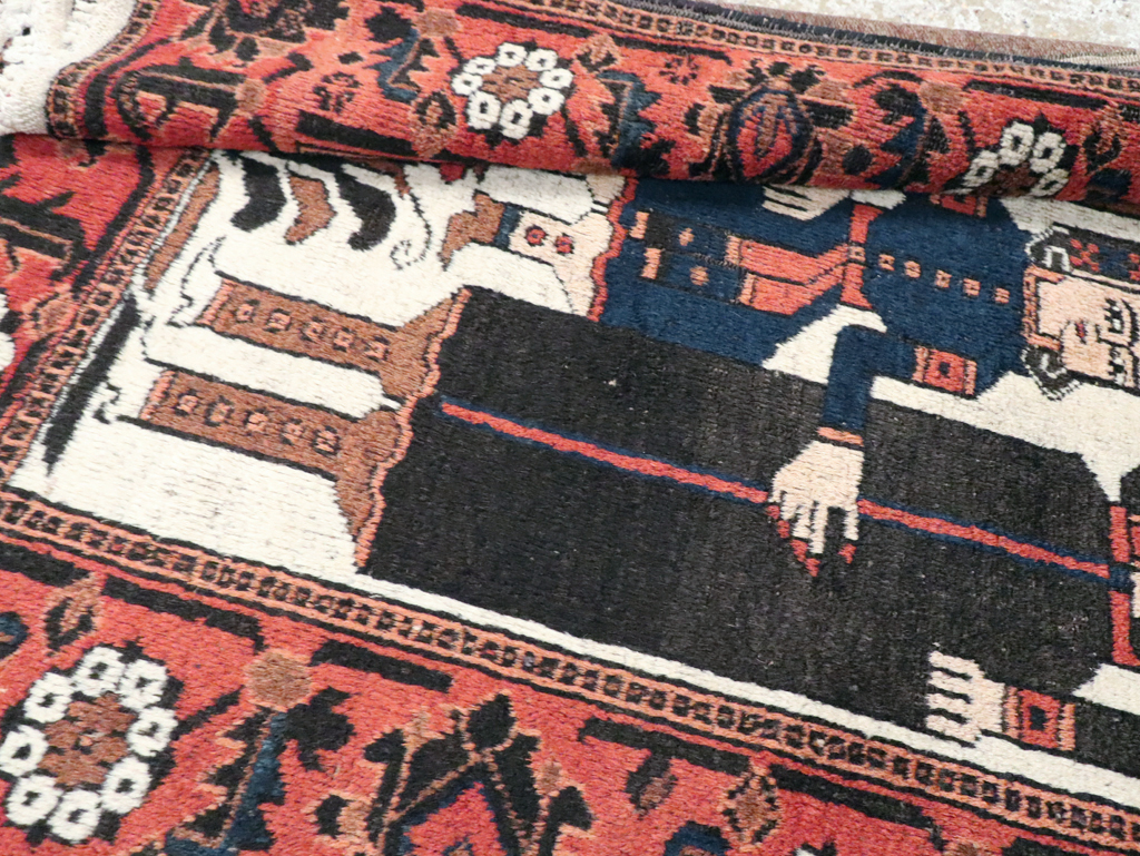 Vintage Pictorial Bakhtiari Rug, No.30427 - Galerie Shabab