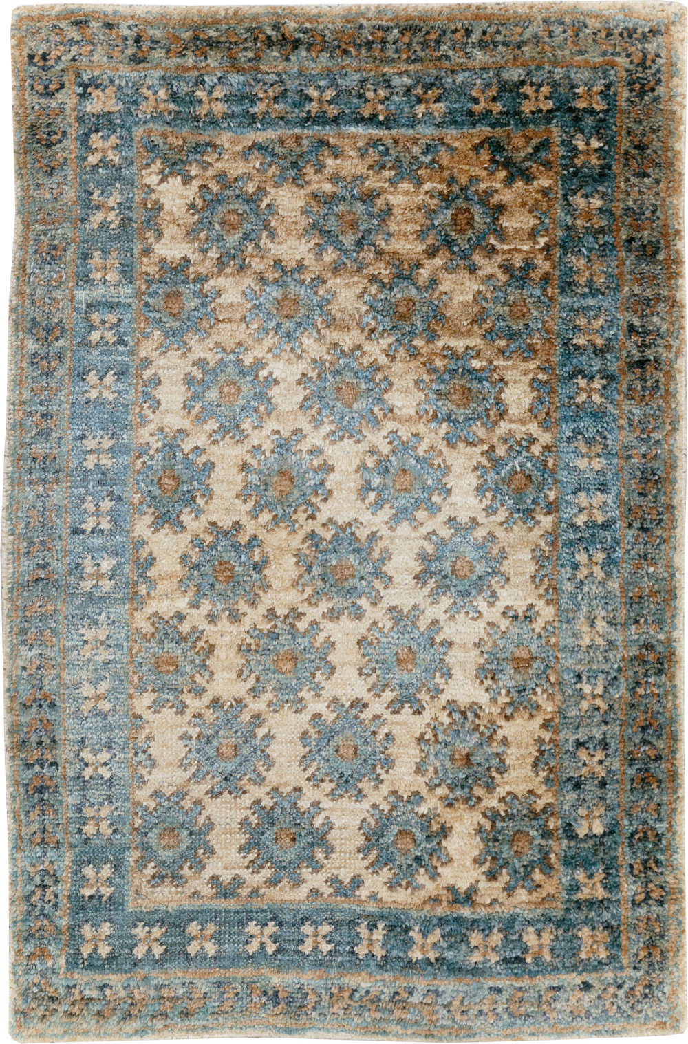 Vintage Turkish Oushak Accent Rug, No.30440 - Galerie Shabab