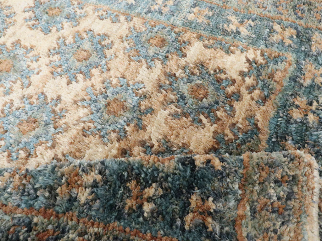 Vintage Turkish Oushak Accent Rug, No.30440 - Galerie Shabab