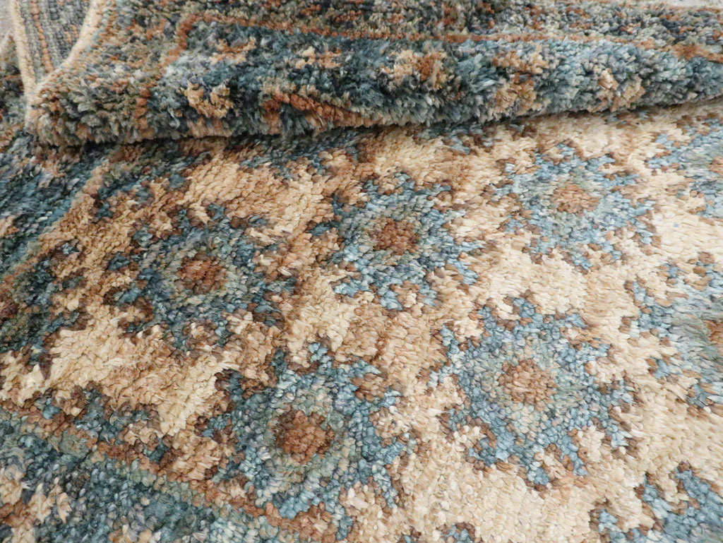 Vintage Turkish Oushak Accent Rug, No.30440 - Galerie Shabab