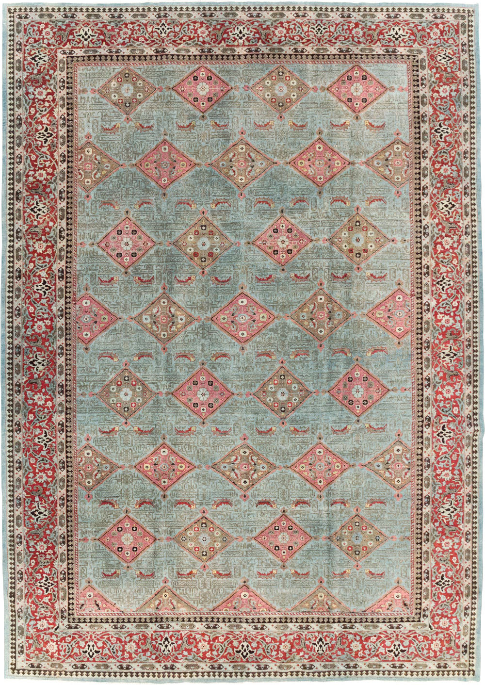 Antique Persian Kashan Room Size Carpet, No.30442 - Galerie Shabab