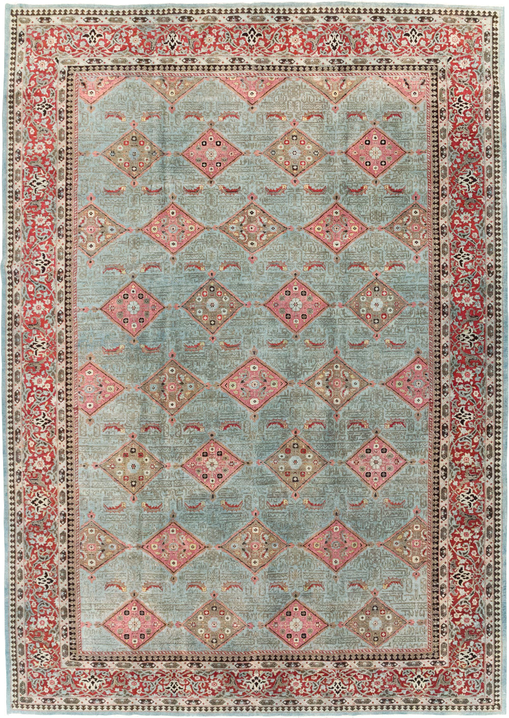 Antique Persian Kashan Room Size Carpet, No.30442 - Galerie Shabab