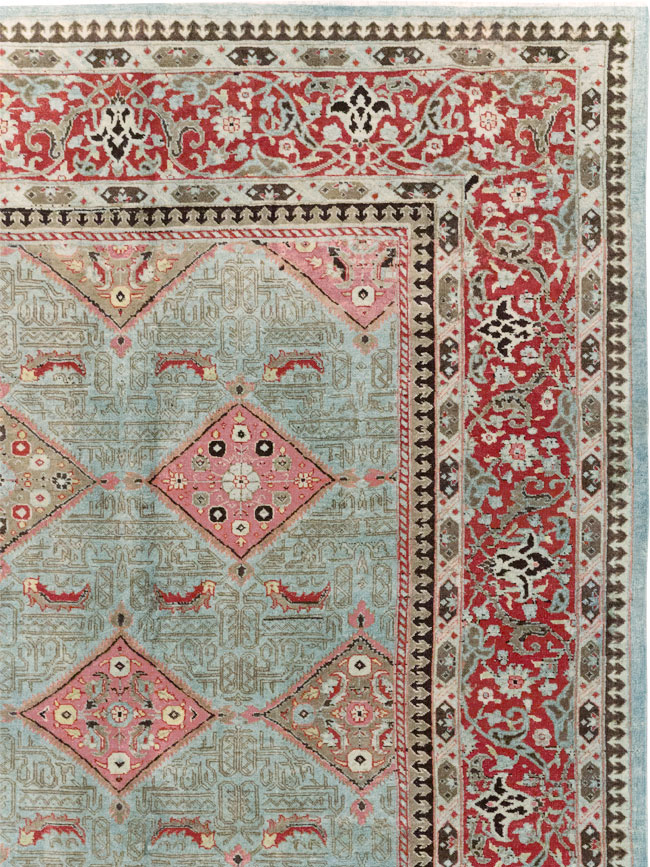 Antique Persian Kashan Room Size Carpet, No.30442 - Galerie Shabab
