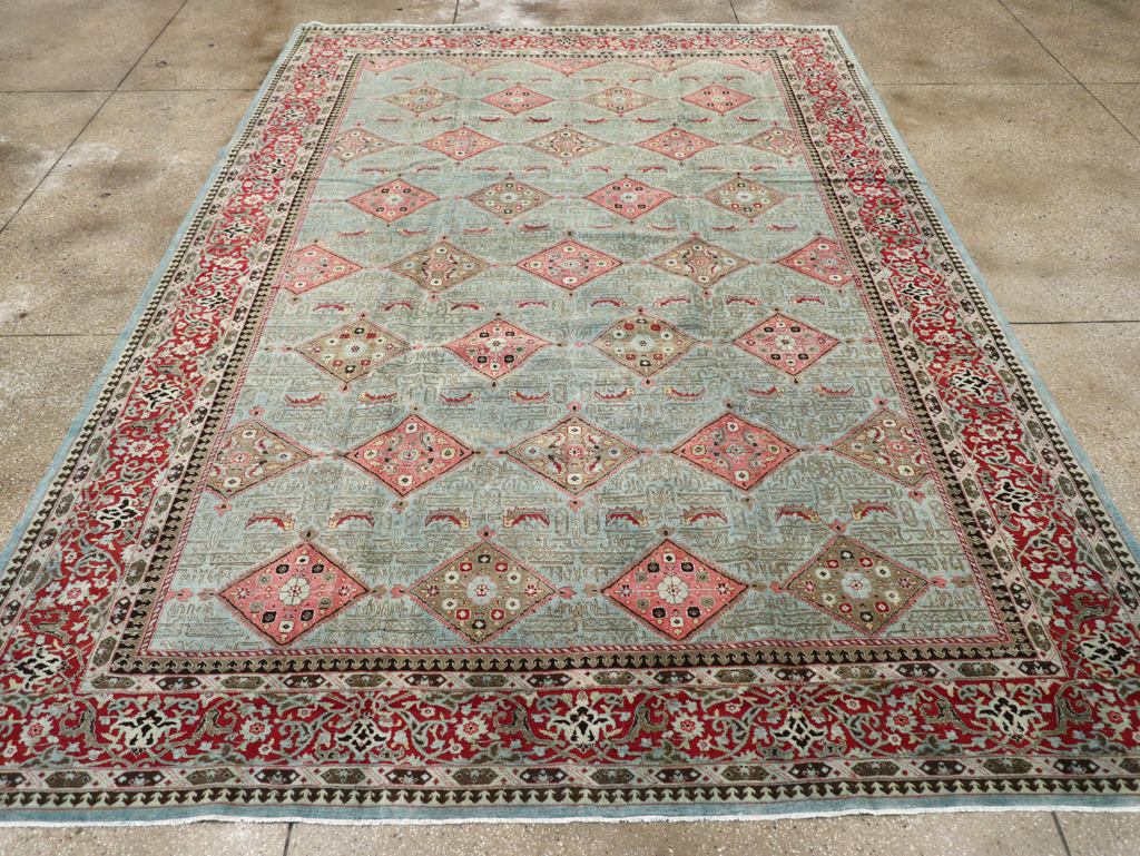 Antique Persian Kashan Room Size Carpet, No.30442 - Galerie Shabab