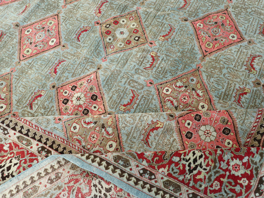 Antique Persian Kashan Room Size Carpet, No.30442 - Galerie Shabab