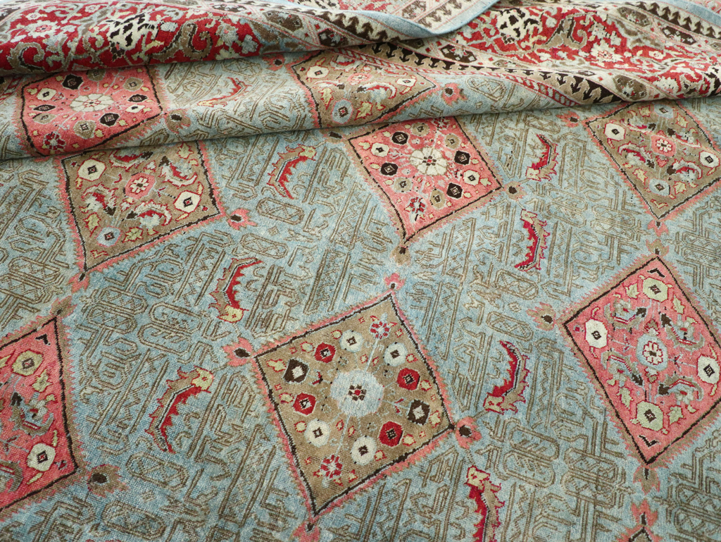 Antique Persian Kashan Room Size Carpet, No.30442 - Galerie Shabab