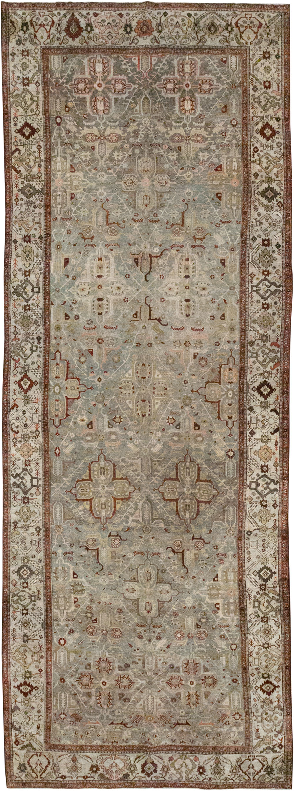Antique Persian Bidjar Wide Gallery Runner, No.30443 - Galerie Shabab