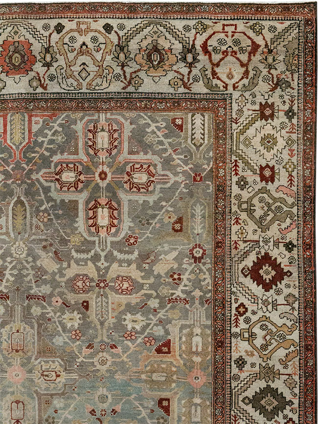 Antique Persian Bidjar Wide Gallery Runner, No.30443 - Galerie Shabab