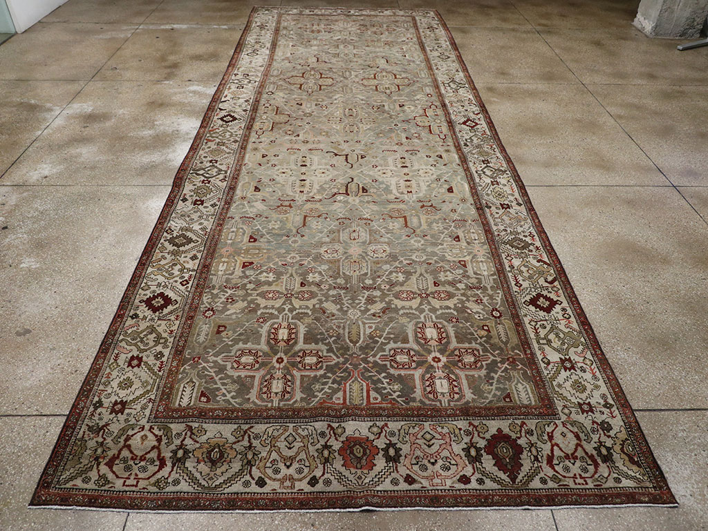 Antique Persian Bidjar Wide Gallery Runner, No.30443 - Galerie Shabab