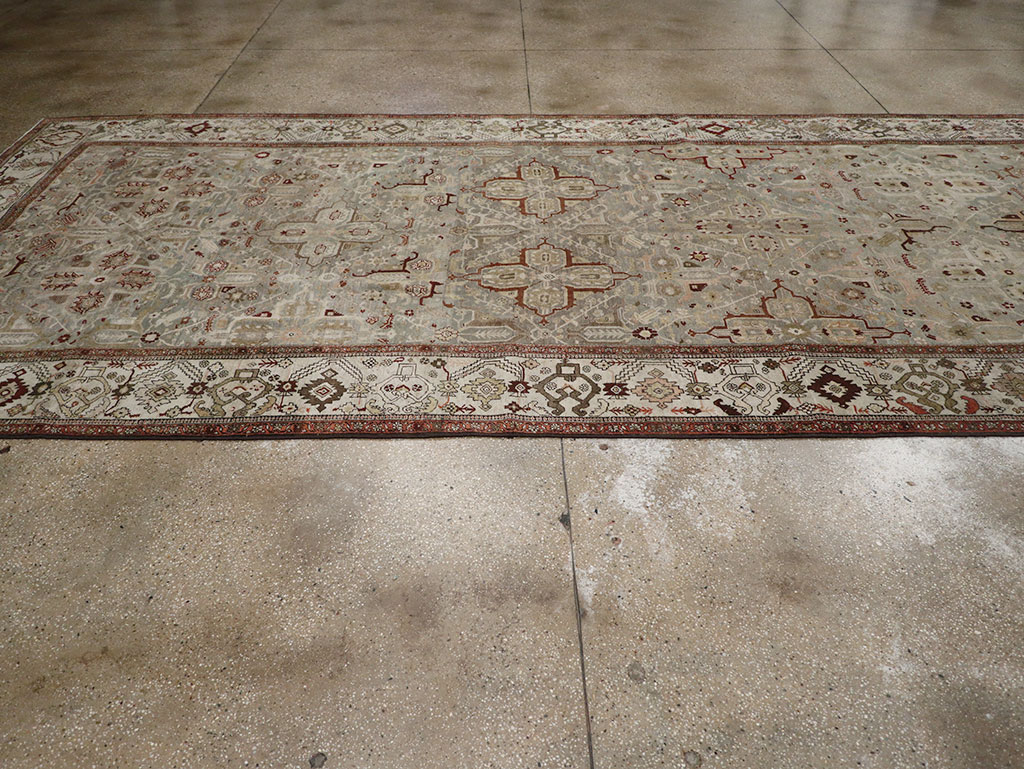 Antique Persian Bidjar Wide Gallery Runner, No.30443 - Galerie Shabab