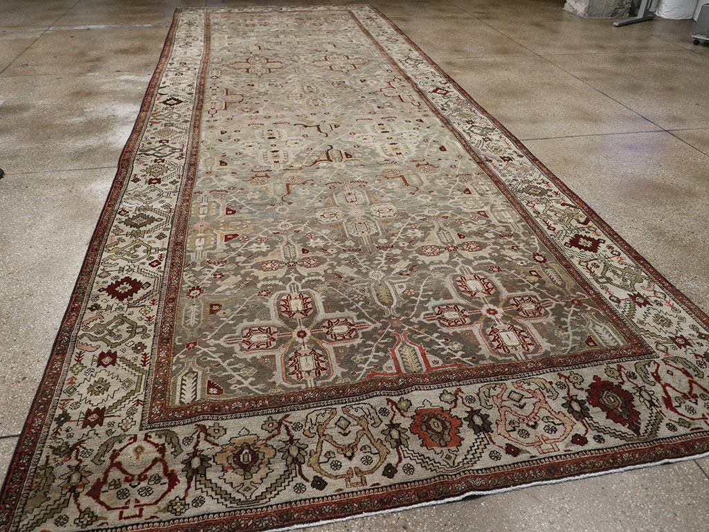 Antique Persian Bidjar Wide Gallery Runner, No.30443 - Galerie Shabab