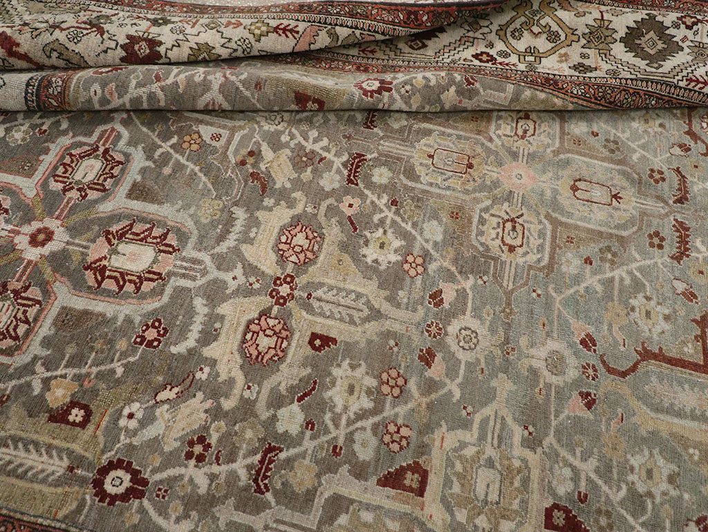 Antique Persian Bidjar Wide Gallery Runner, No.30443 - Galerie Shabab